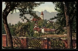 AK Thun, Blick auf die Kirche mit Stockhorn