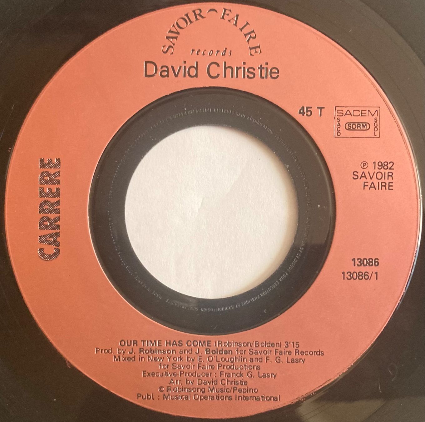 Dischi in vinile: DAVID CHRISTIE - OUR TIME HAS COME – Usato da Poliez-Pittet venduto da Newtown-Records 2