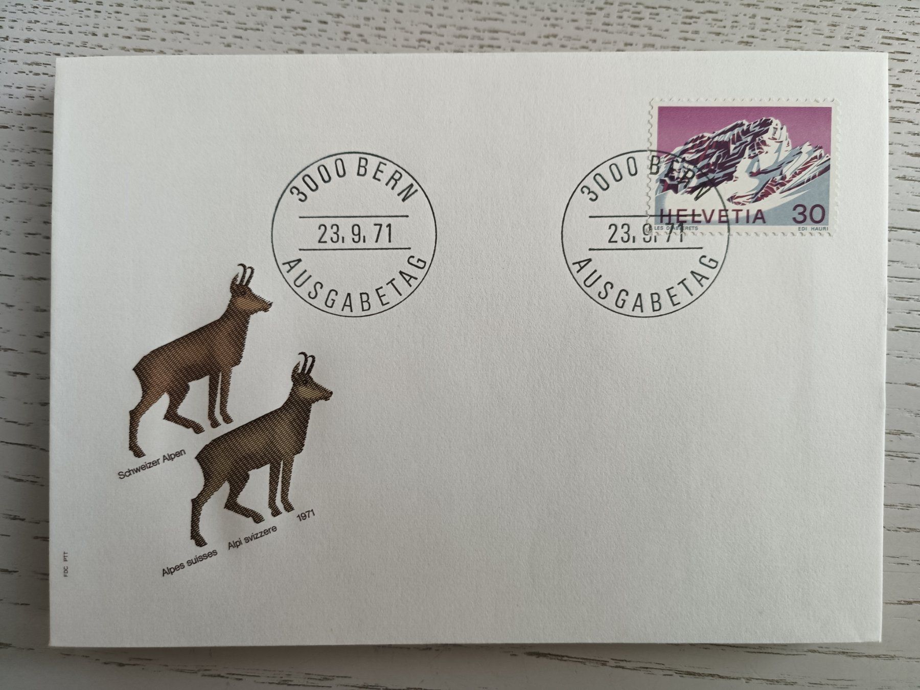 Tous les timbres: 1971 FDC Alpen Les Diablerets – D'occasion à Dübendorf par goeggi79