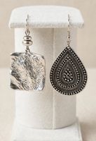 Orecchini pendenti set 2 paia forma geometrica 