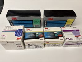 Lot disques et mousses de polissage 3M 75mm divers grains
