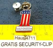 HD PIN NO.1 HARLEY-DAVIDSON SCHMUCK-PIN GEPRÄGT KLEIN 20mm