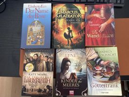 6 Historische Romane - Eco, Lorentz, Mosse u.a.