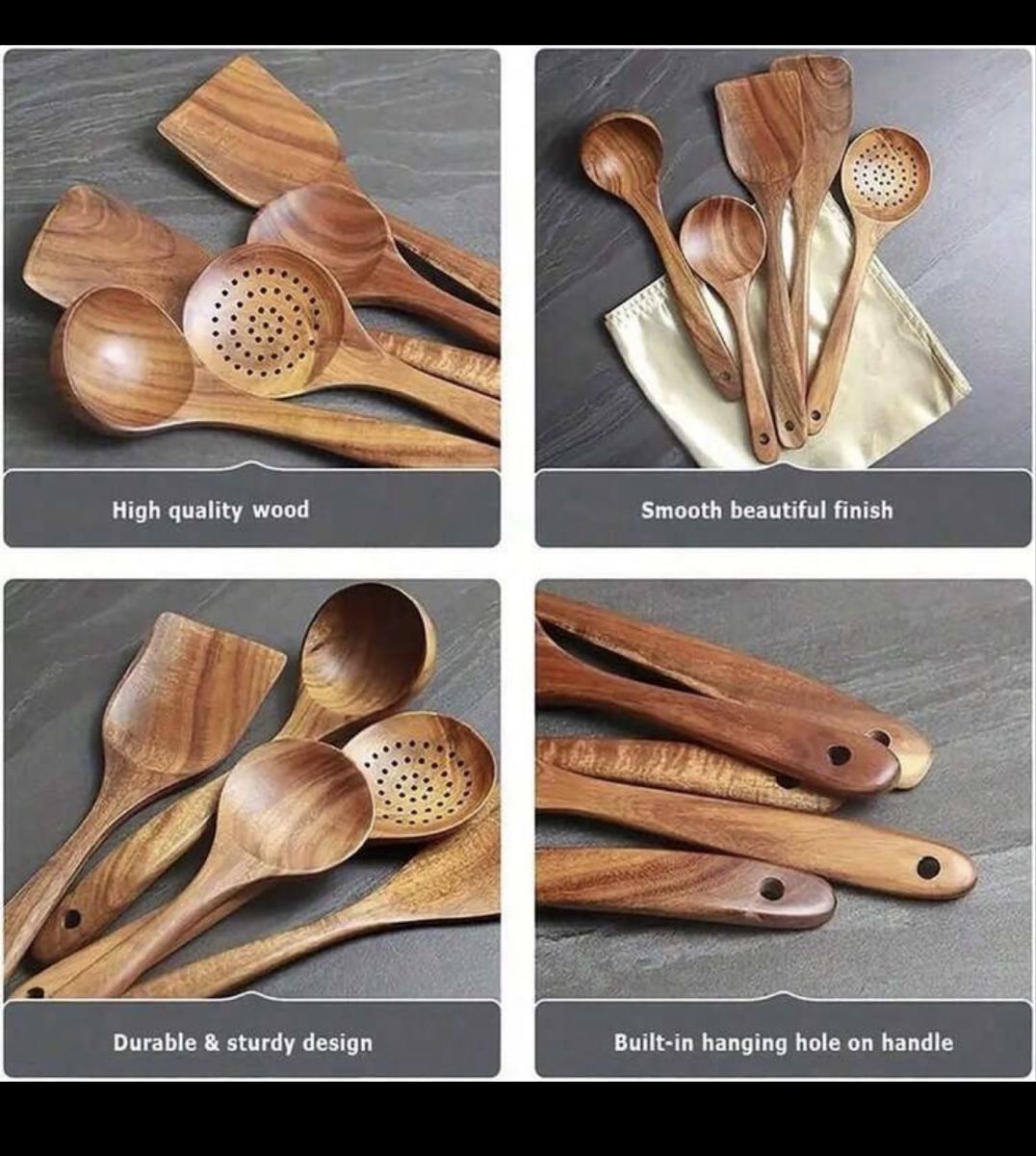 Set di posate: Holz Kochutensilien Set, 9-teilig – Nuovo e nell'imballaggio originale da Emmenbrücke venduto da ShopDirect 2
