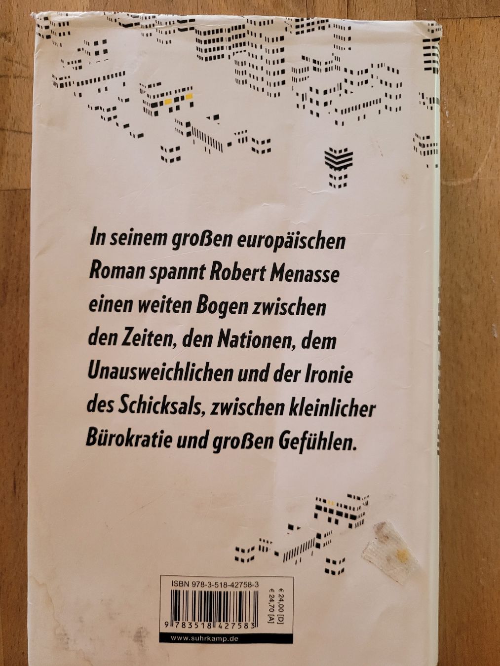 Libri: Buch Robert Menasse Die Hauptstadt  – Usato da Genève venduto da inu_ln6m 1