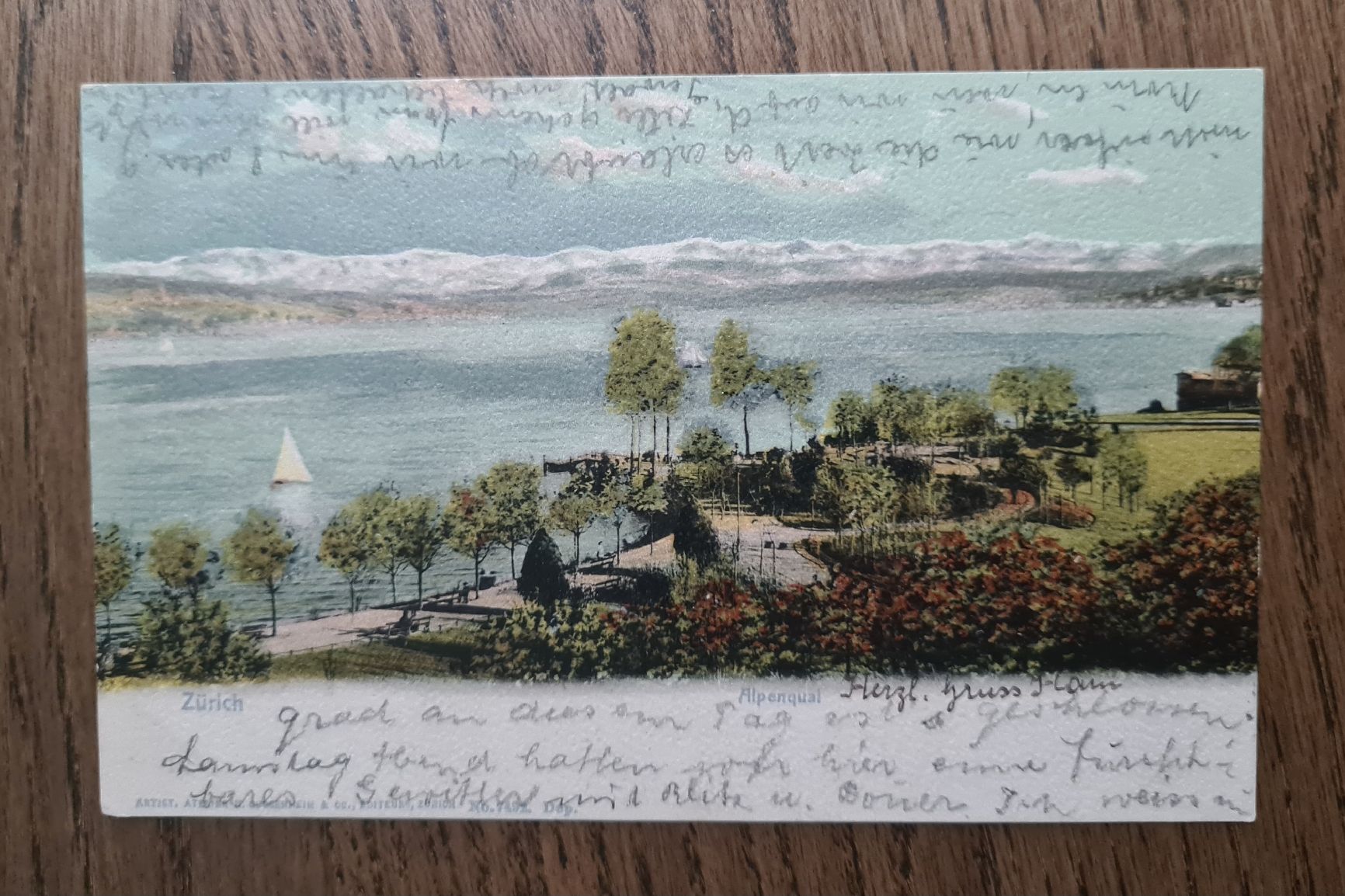 Ansichtskarten: Zürich Alpenquai 1903 – Gebraucht aus Ebikon von Donar50