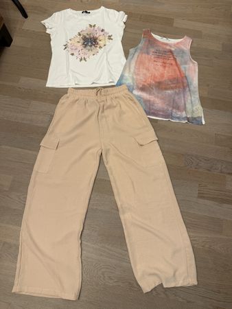 Sommer Set: Hose, Top und T-Shirt Gr. M