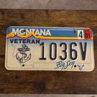 🇺🇸 U.S. Autoschild, Montana 1036V VETERAN - ORIGINAL