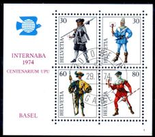 INTERNABA 1974 BASEL BLOCK GESTEMPELT AUSGABETAG - CC76