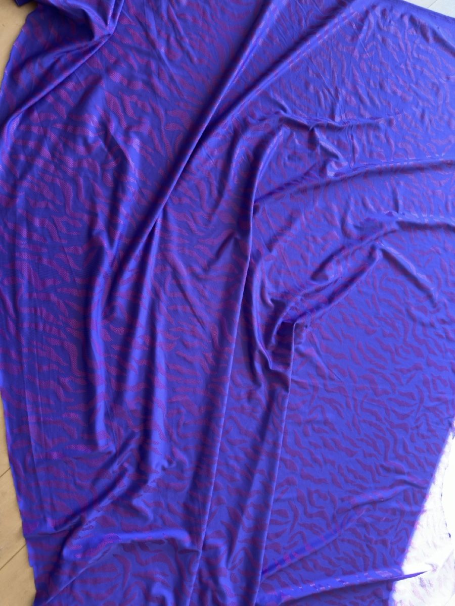 Stoffe: Jersey-Stoff lila pink mit Zebra-Muster – Gebraucht aus Nürensdorf von Weima58