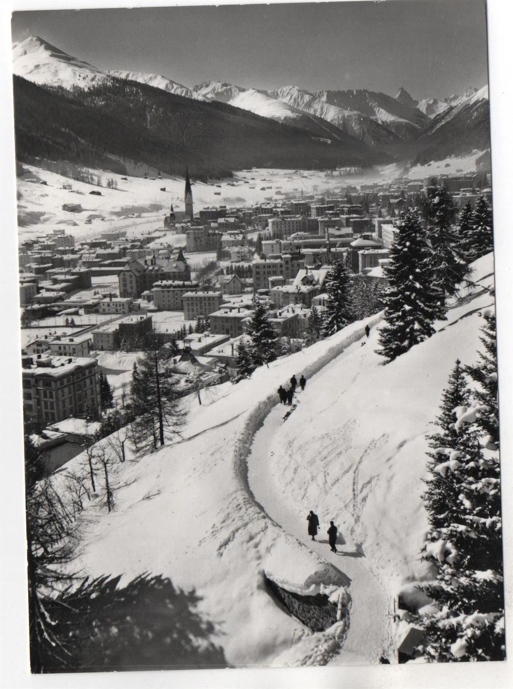 Ansichtskarten: DAVOS Blick von der Höhenpromenade – Gebraucht aus Jona von philajona