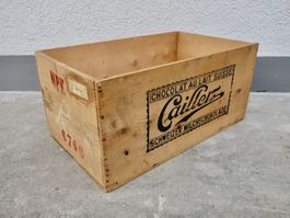 alte Holzkiste Kiste CAILLERS SCHWEIZER MILCHSCHOKOLADE