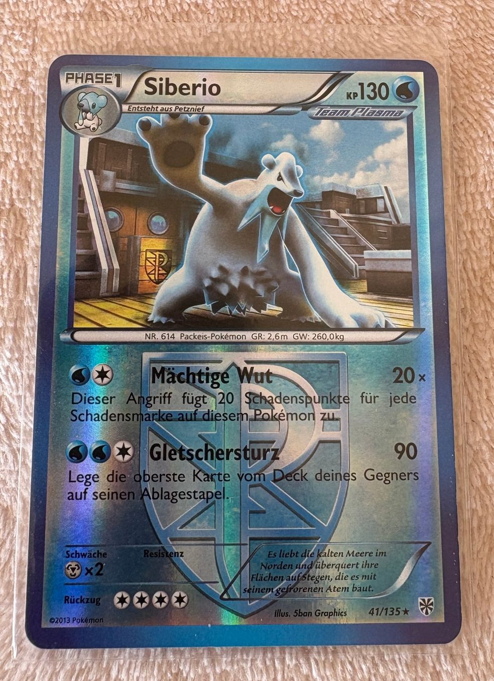 Pokémon Carte collezionabili: Siberio 41/135 Reverse Holo /Plasma sturm/BOOSTERFRISH/ DE – Nuovo (secondo la descrizione) da Petit-lancy venduto da Jototti