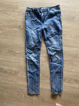 Damen Jeans CHICOREE Super Skinny L blau mit Strass