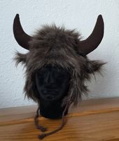 Warme Wintermütze mit Hörnern, Braun - Top Zustand!