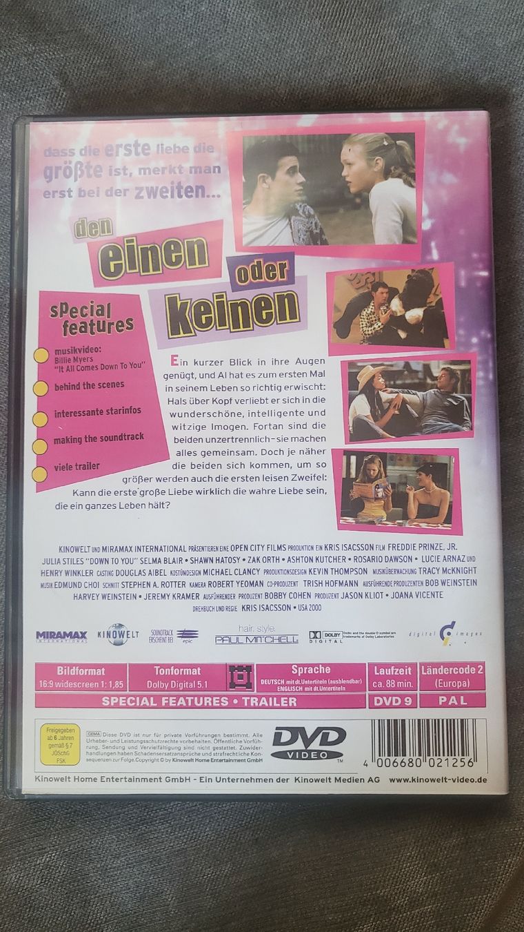 Tutti i DVDs: DVD Film "Den einen oder keinen" mit Freddie Prinze Jr. – Usato da Sagogn venduto da salsagirl30 1