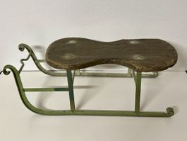 Vintage Kinderschlitten, Schlitten, Retro Eisen & Holz