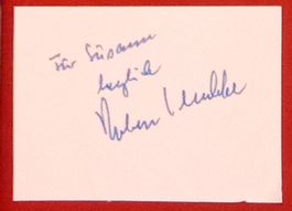 Robert Lembke 1913-1989 Autogramm signiert Zettel 5x7cm