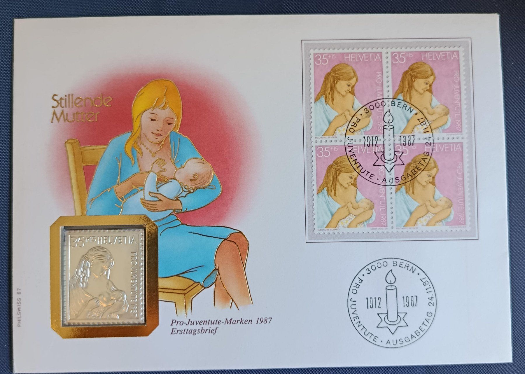Medaillen: Numisbrief Stillende Mutter mit Silbermedaille ab 1 Fr. !! – Gebraucht aus Luzern von Vreneli_1