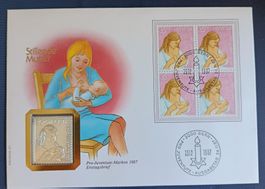 Numisbrief Stillende Mutter mit Silbermedaille ab 1 Fr. !!