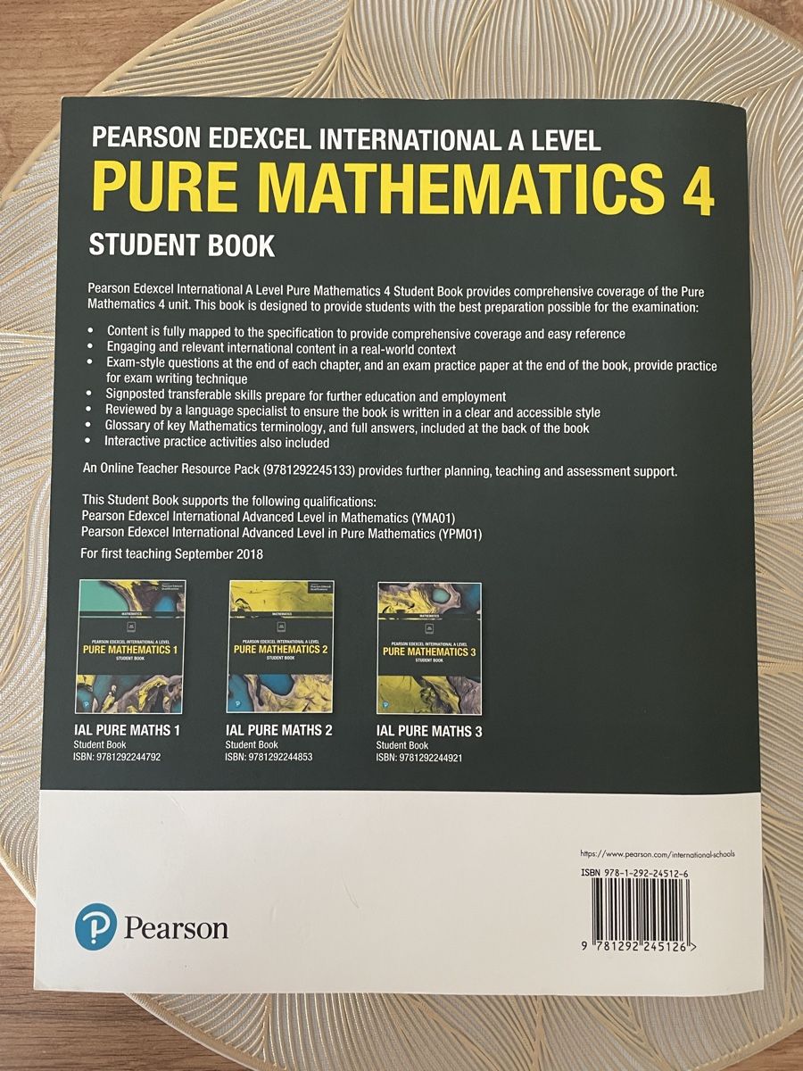 Bücher: Pearson Edexcel A Level Mathematikbuch 4 – Gebraucht aus Dierikon von fri_djn6 2