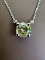 Chaînette Collier Solitaire Diamants Naturel 1 CARAT