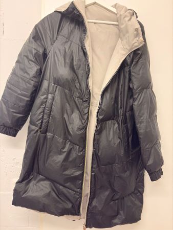 Wende-Daunenmantel Rich and Royal Gr 38, schwarz