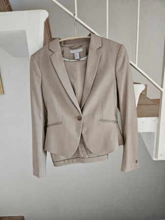 H&M Anzug - Blazer + Hosen - Beige - Grösse 34 - Beige