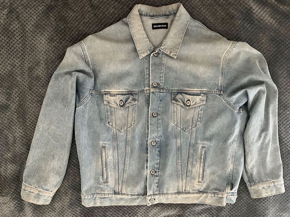 Balenciaga rainbow flag denim jacket clearance