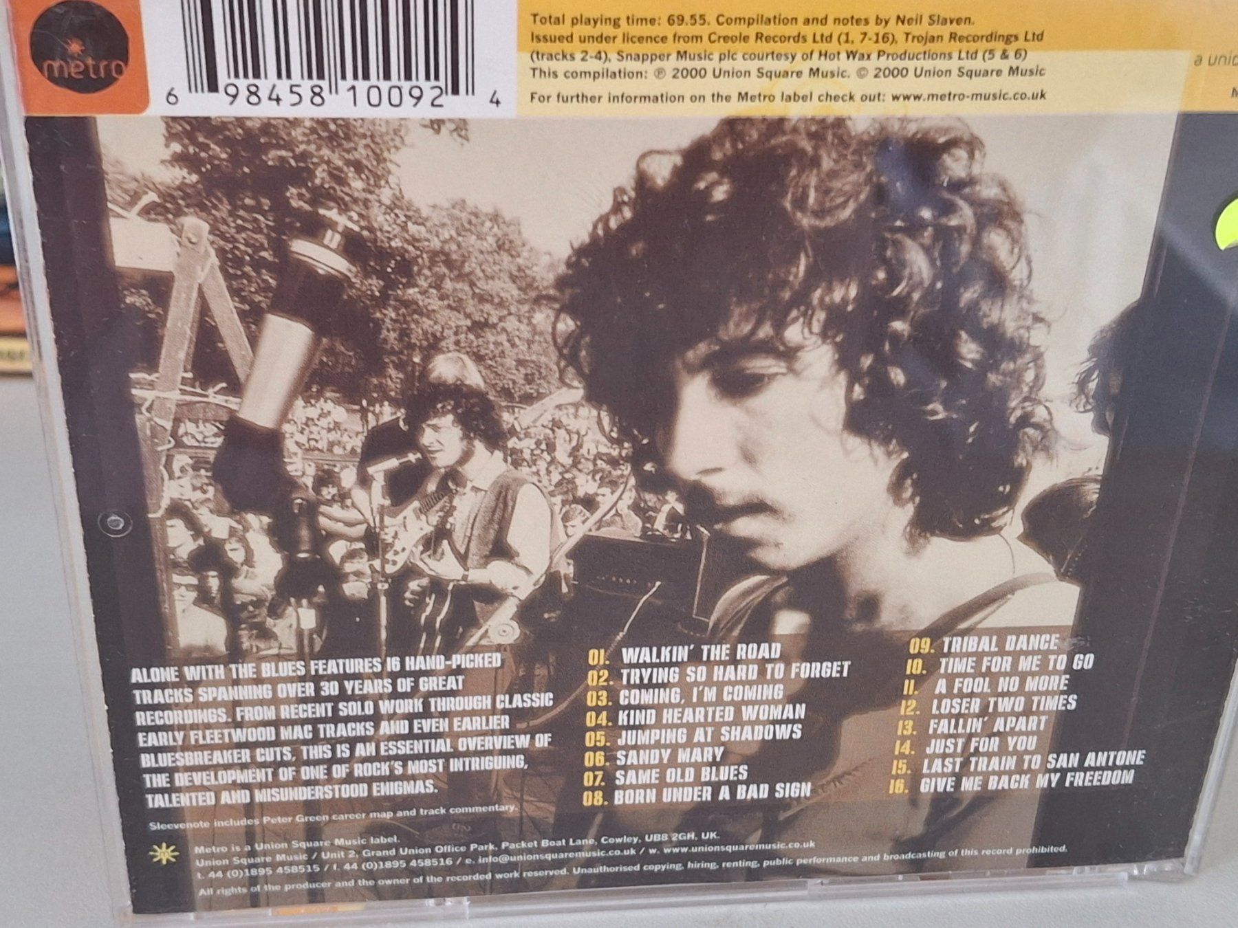 CD: CD Peter Green & Fleetwood Mac - Alone With The Blues – Usato da Aarberg venduto da Jackup1 1