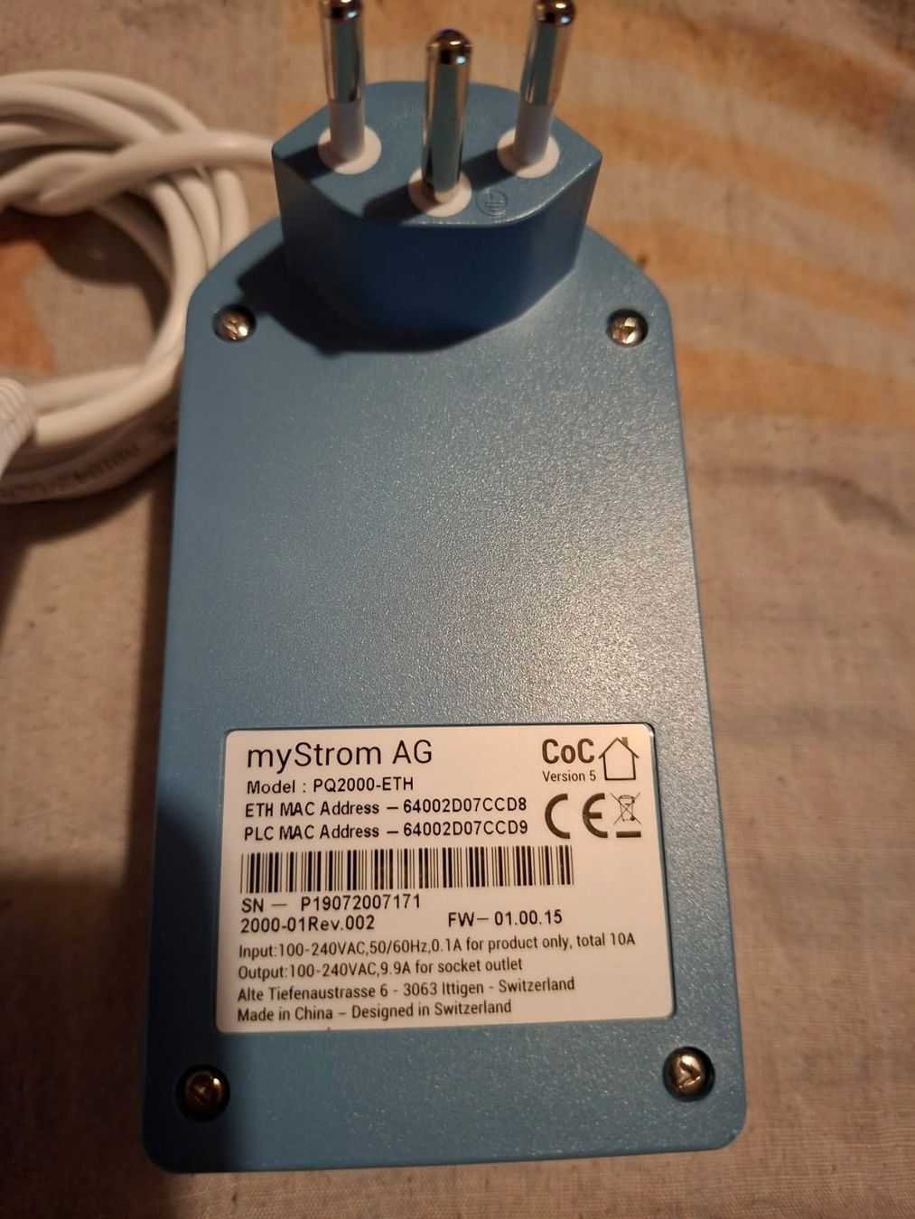myStrom Lecteurs & Adaptateurs: mystrom powerline 2000 ethernet adapter 1 stück – D'occasion à Wittenbach par Nostalgie1965