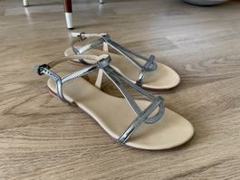 Navyboot | Sandalen | Silber | Gr. 36 | sehr guter Zustand