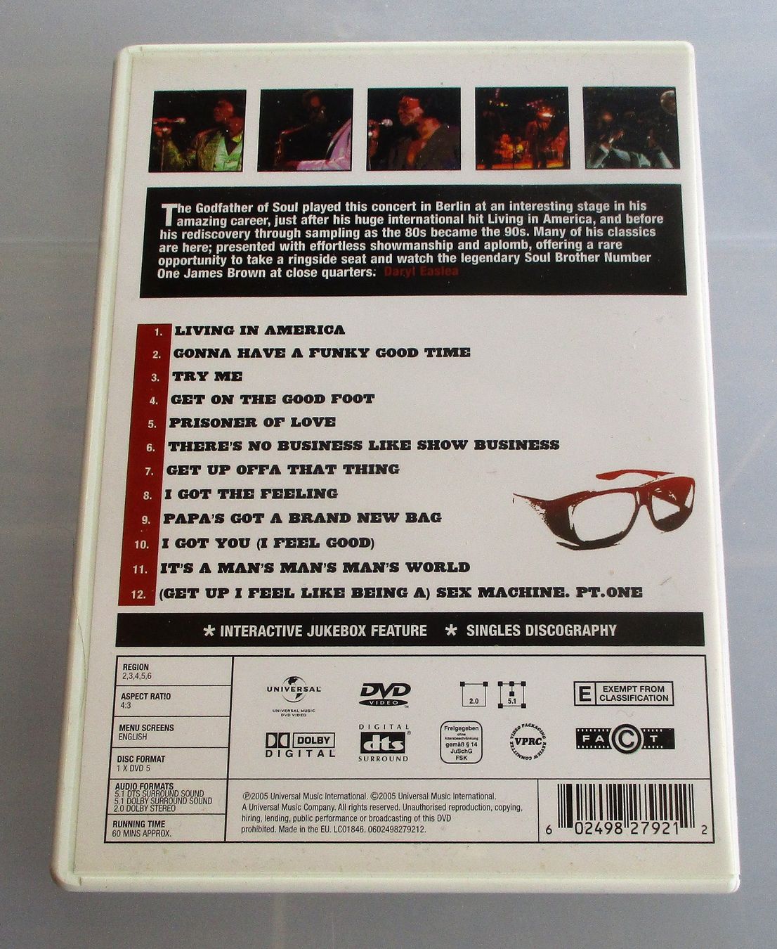 Tutti i DVDs: JAMES BROWN - Live In Berlin DVD – Usato da Wattwil venduto da Muriel10 1