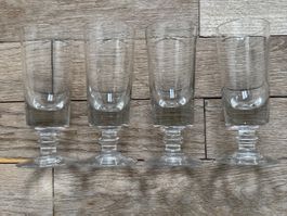 4 antike Kaffee- oder Absinthgläser