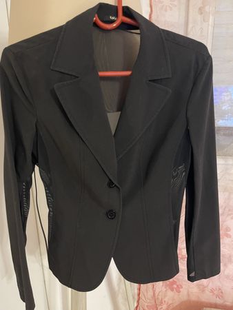 Chic Black Blazer - Size Small - Semi-Sheer Detailing