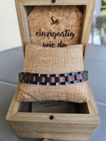 Holzkern Dreiklang Mahagoni/Schwarz Armband