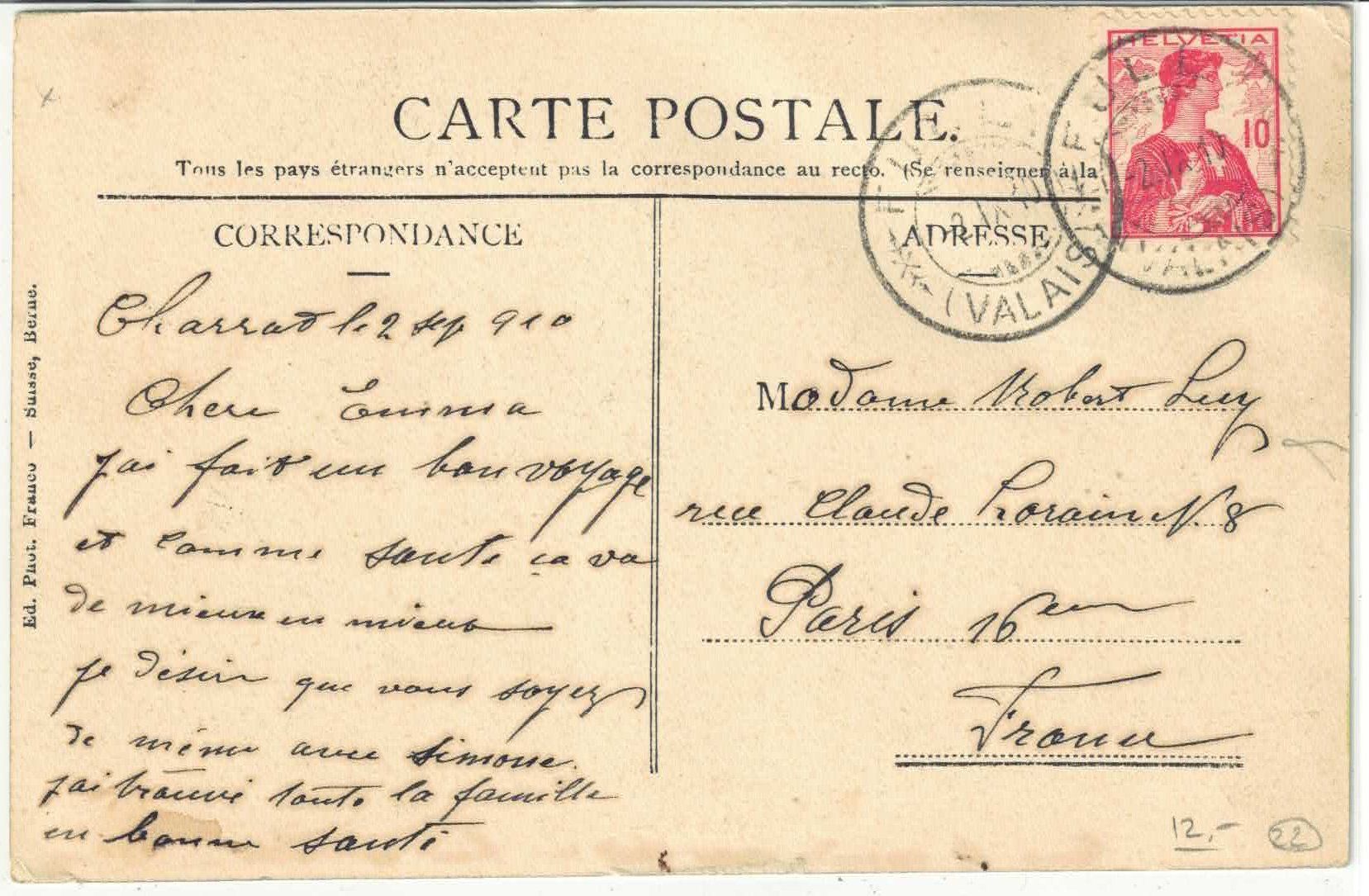 Cartoline postali: Finhaut - Chalet - Alphütten - coloriert – Usato da Ettingen venduto da Kartenplanet 1