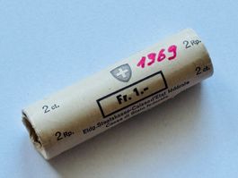 1969 Rolle 2 Rappen Original Verpackung selten Kat. 100.-