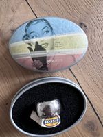 Fossil Ring, Silber mit Strass, vintage mit Originalbox