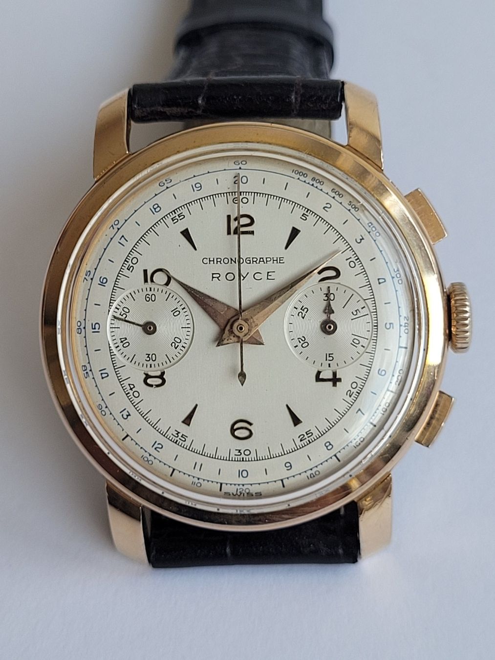 Orologi: ROYCE CHRONOGRAPHE mit Landeron Chronowerk ca. 70-jährig – Usato da Baar venduto da VroniM