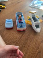 Playmobil Airplane Bus Car Toy Set Used