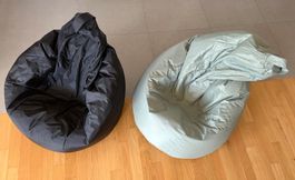 Sitzsack schwarz & türkis