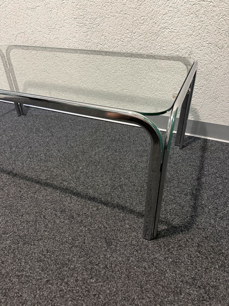 Tische: Couchtisch Space Age Chrom Glas – Gebraucht aus Bern von Delamer 2