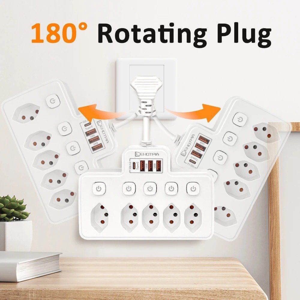 Unità & Adattatore: AC-Stecker-unabhängiger Schalter Multitap mit USB-Typ-C-Ansc – Nuovo e nell'imballaggio originale da Unterägeri venduto da RmOnline 5