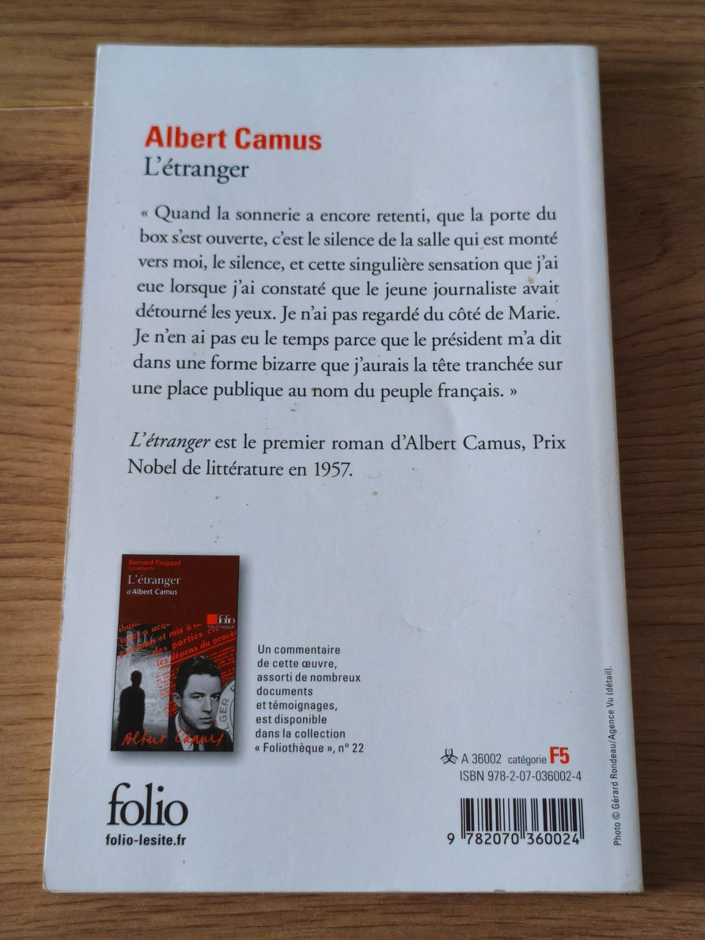 Libri: L'étranger – Albert Camus – Usato da Schaffhausen venduto da philscardstore 1