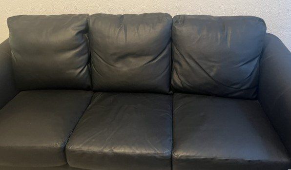 Sofas: Sofa 3-Sitzer - Leder – Schwarz – Gebraucht aus Neuenhof von Sandy2006 2