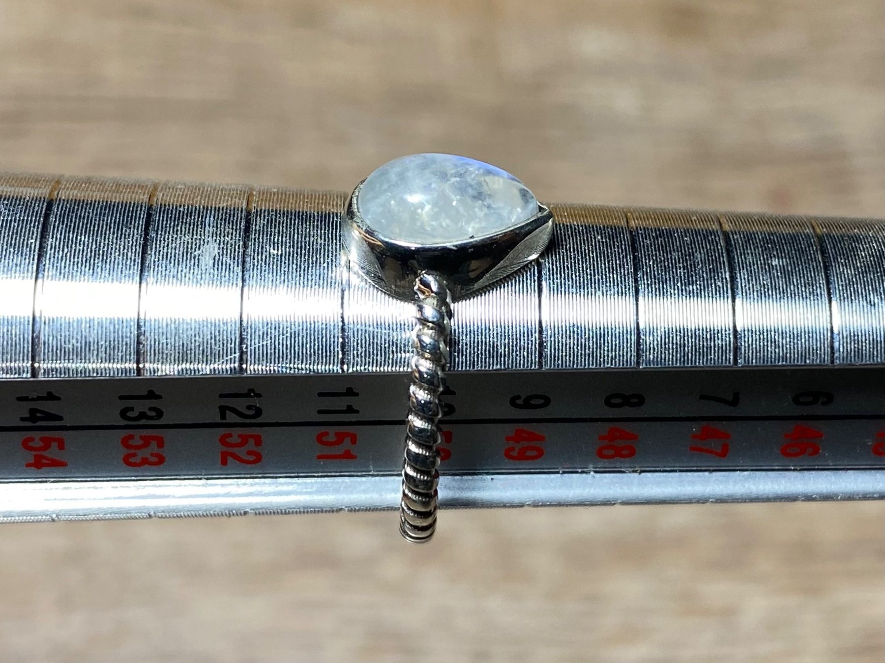 Ringe: 925 Silber Ring - natürlicher Mondstein - Tropfenform – Neu und originalverpackt aus Laax von Kiki_Kingdom3 7