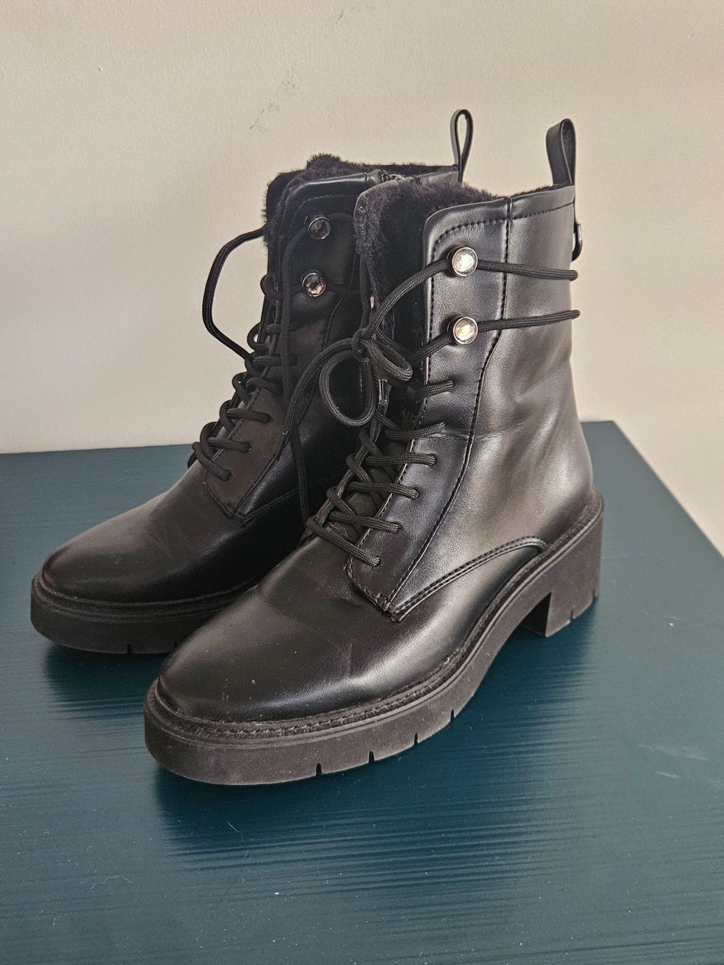 Tamaris Scarpe da donna: Tamaris Lace-up ankle boots vegan leather – Nuovo e nell'imballaggio originale da Affoltern am Albis venduto da Katarinushka 6