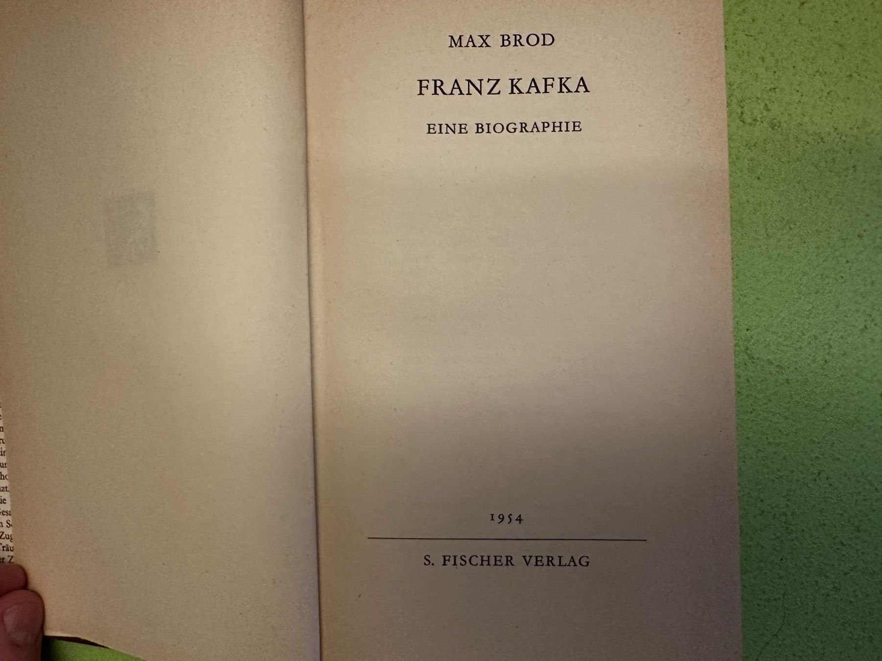 Libri: Max Brod: Franz Kafka. Eine Biographie. – Usato da Zürich venduto da allp 2