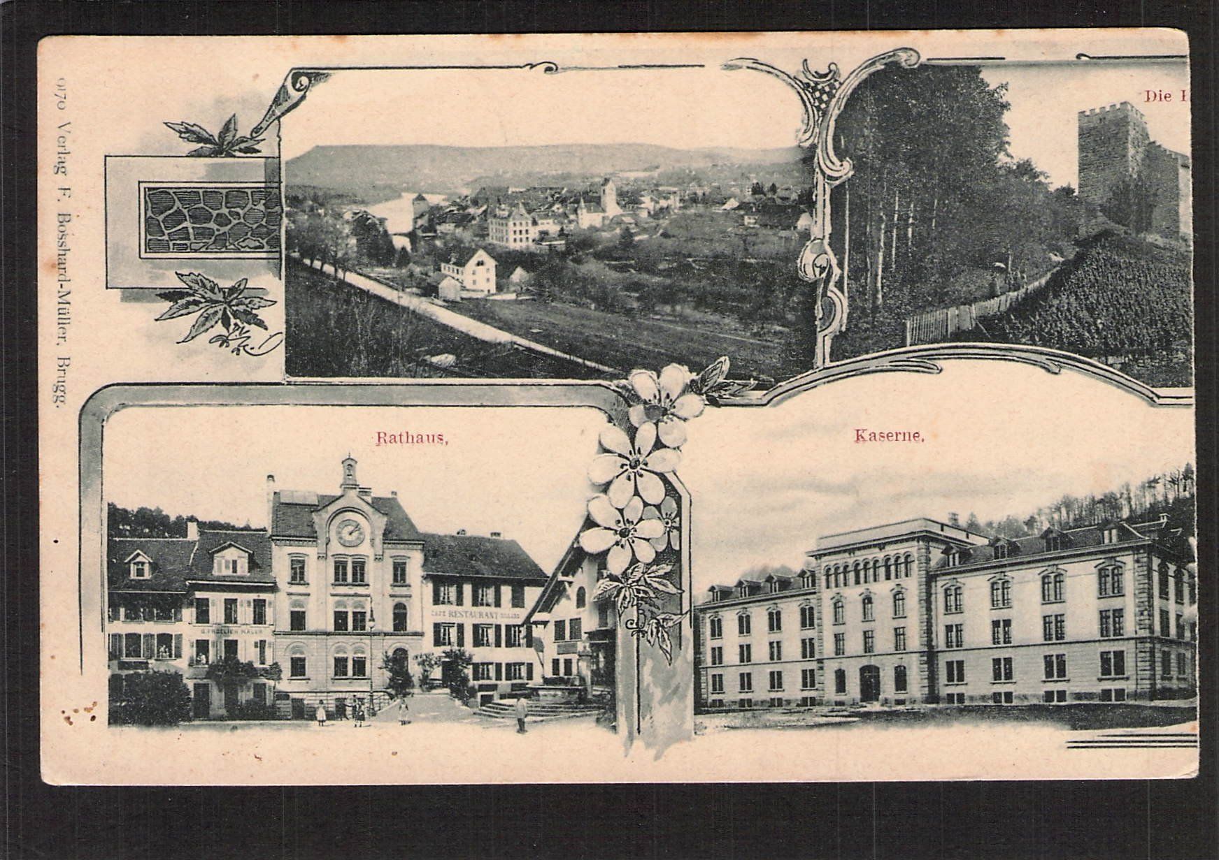 Ansichtskarten: #Brugg AG , 4 bild , gel. 1905 – Gebraucht aus Reichenburg von Pipo-67